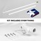 G128 Flag Pole 5 FT White Tangle Free & Texas Flag 2x3 FT Combo Embroidered Spun Polyester